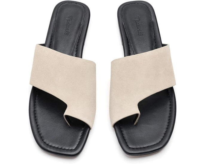 Сандалии Madewell Ashton Toe Loop из замши с кожаной стелькой и подошвой
