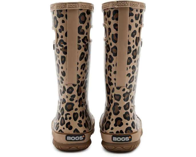 Детские сапоги Bogs Kids Rain Boot Leopard с защитой от запаха