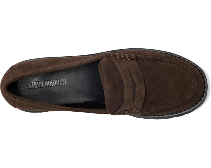 Лоферы Steve Madden Langsten из мягкой замши на устойчивом каблуке