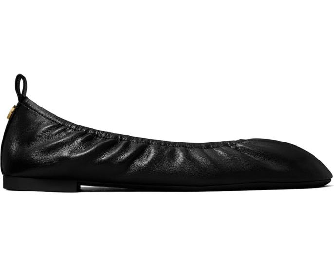 Балетки Tory Burch Eddie Ballet 2.0 с эластичным краем и кожаной стелькой