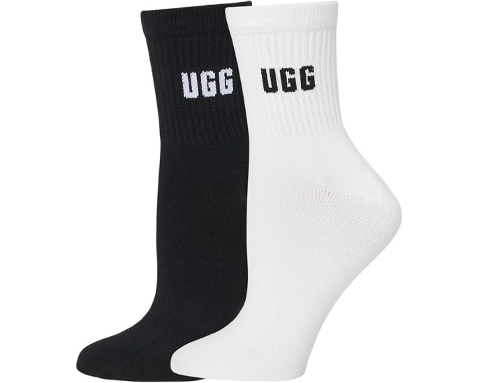 Набор носков Quinlin Logo Quarter 2 Pack от UGG с переработанными материалами