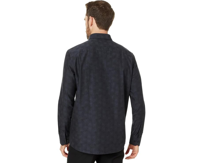 Рубашка Johnston & Murphy Jacquard Skull с воротником на пуговицах