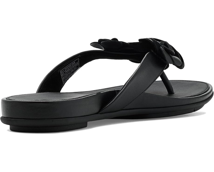 Шлепанцы FitFlop Gracie Flower Leather Flip-flops с цветочным принтом