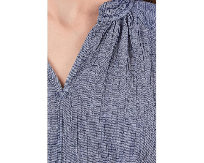 Eileen Fisher топ Cotton Microstripe Pucker Raglan с рукавом реглан
