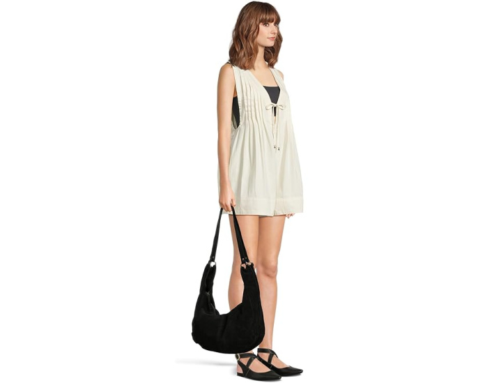 Сумка тоут Free People Roma Suede Tote из замши с кожаными элементами