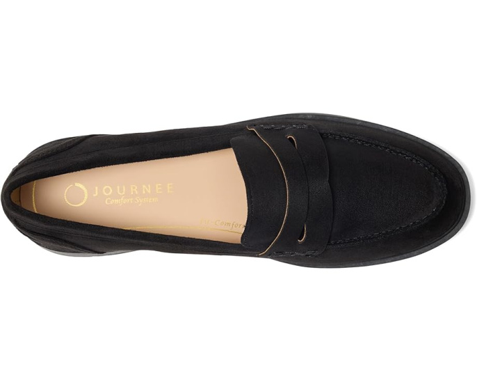 Лоферы Journee Collection Brooks на устойчивом каблуке с круглым носком