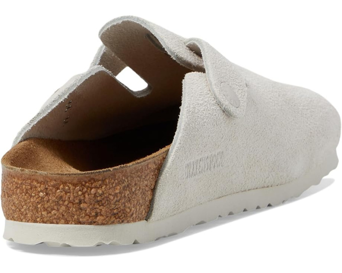 Биркенштоки Boston Soft Footbed из замши с анатомической пробковой стелькой
