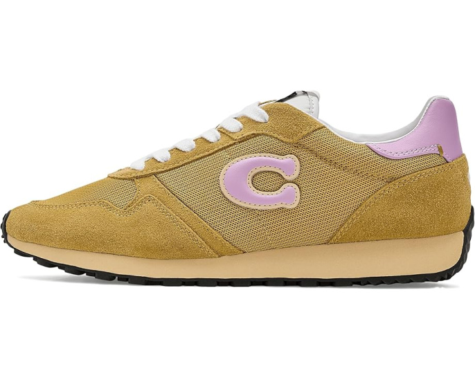 Кроссовки Coach Retro Runner из замши и кожи