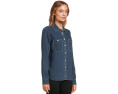 Классическая рубашка из шамбре Tried And True Faherty Night Lagoon Wash