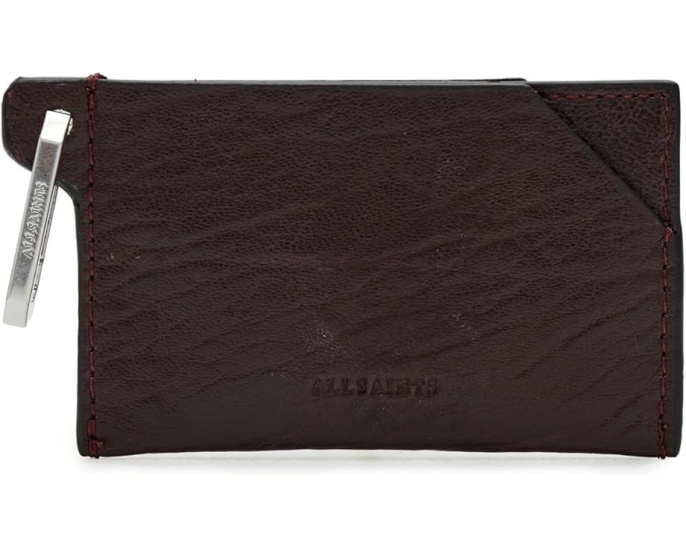 Кардхолдер Hex Grain AllSaints с карабином из кожи