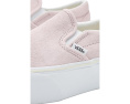 Vans Classic Slip-On Stackform для детей кеды на платформе с замшей и боковыми вставками
