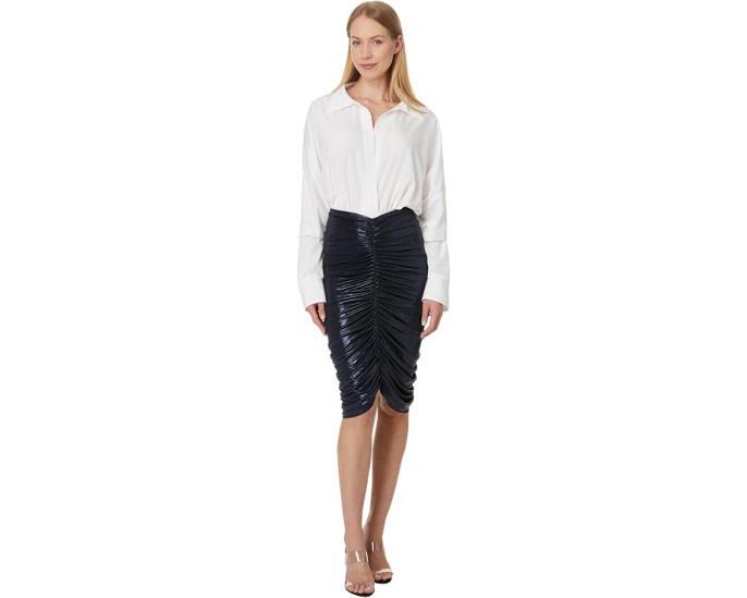 Боди Norma Kamali Super Oversized Boyfriend NK Shirt из хлопкового поплина на застежке-липучке