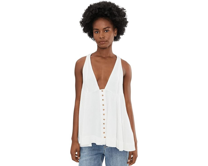 Free People туника Valerie с глубоким V-образным вырезом