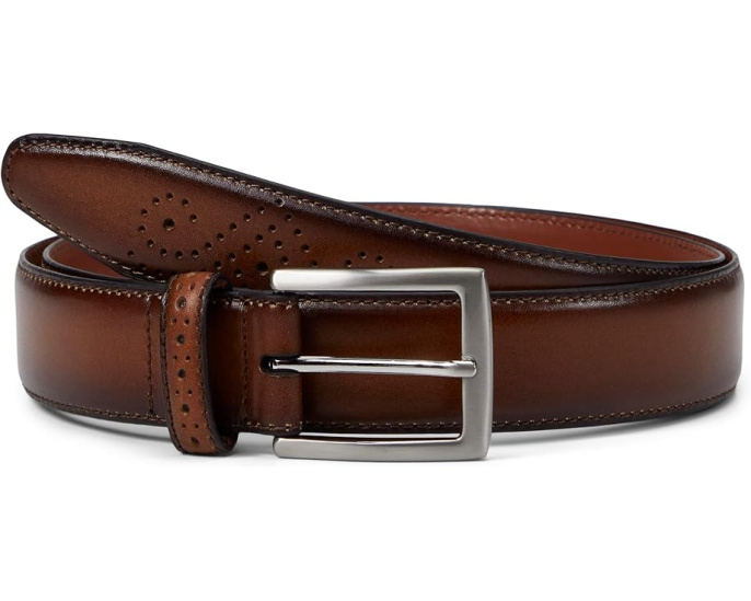 Ремень Johnston & Murphy Burnished Edge из состаренной кожи
