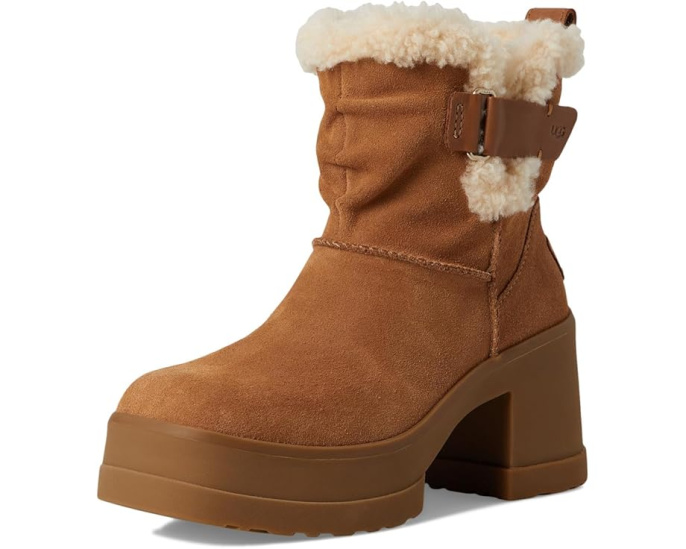 Ботильоны UGG Moxy Pull On на платформе 3.2 дюйма (8.13 см) с меховым воротником из овчины
