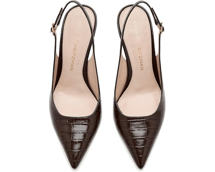 Туфли Stuart Power Slingback 75 Stuart Weitzman на шпильке с открытым мысом