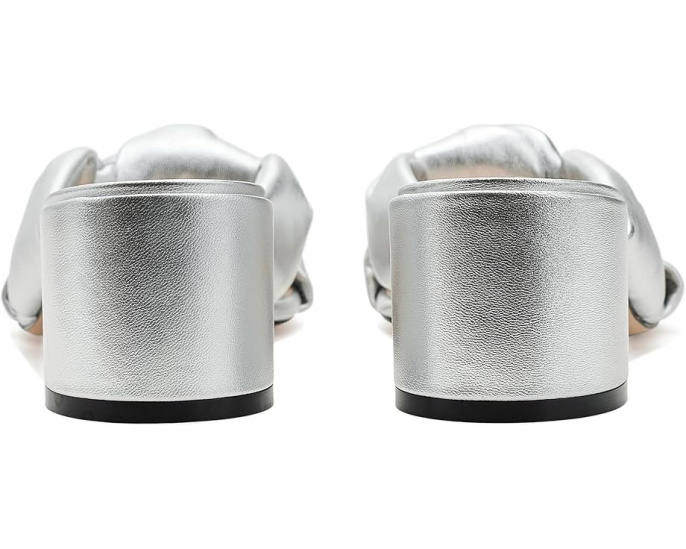 Сланцы Stuart Weitzman Soplaya Block Slide 50 на платформе из кожи