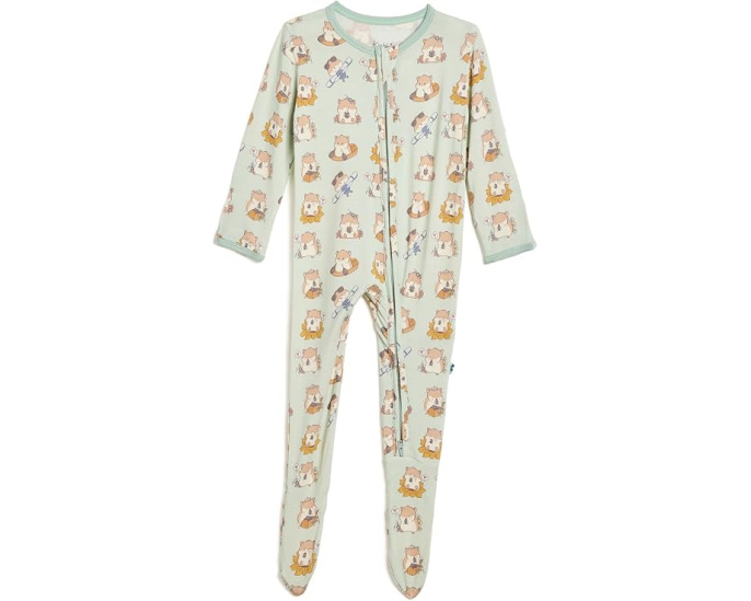 Комбинезон Print Footie с двухсторонней молнией для малышей от Kickee Pants