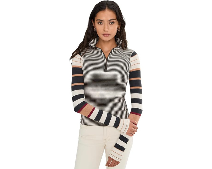 Топ Free People Avery Zip Up с молнией и V-образным вырезом