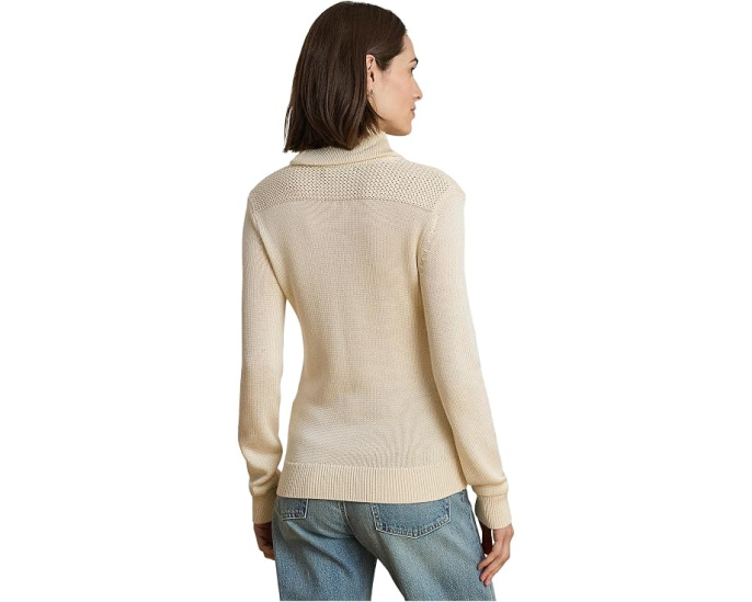 Свитер с пряжкой из хлопкового микса Lauren Ralph Lauren