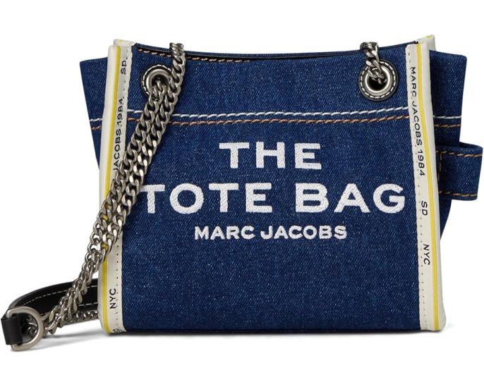 Сумка-тоут Marc Jacobs Denim Chain через плечо из денима с цепочкой