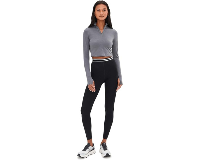 Топ Stevie Active Rib 1 2 Zip Splits59 половинная молния