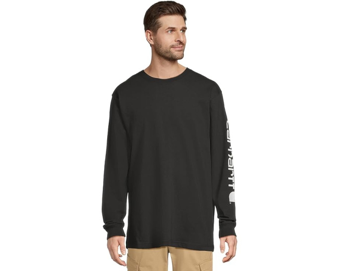 Футболка Carhartt Signature Sleeve Logo L/S Tee с длинным рукавом