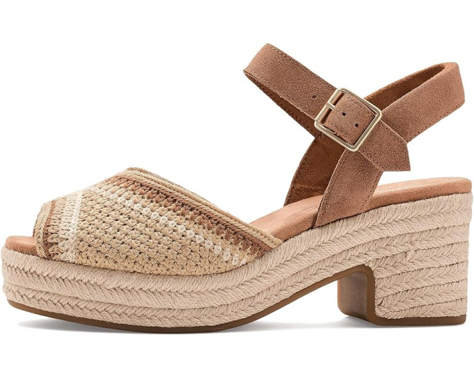 Босоножки TOMS Isla Peep Toe на платформе с открытым носком