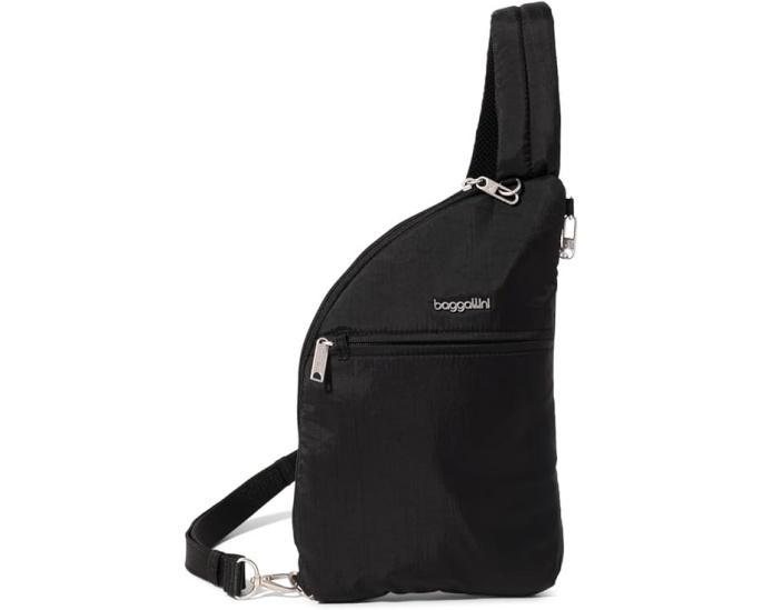 Baggallini Securtex антикражевая слинг сумка Half Moon с защитой от порезов