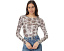 Free People Блестящий топ с длинным рукавом Printed Gold Rush
