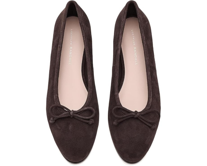 Балетки Loeffler Randall Noelle Flat из мягкой кожи с бантом
