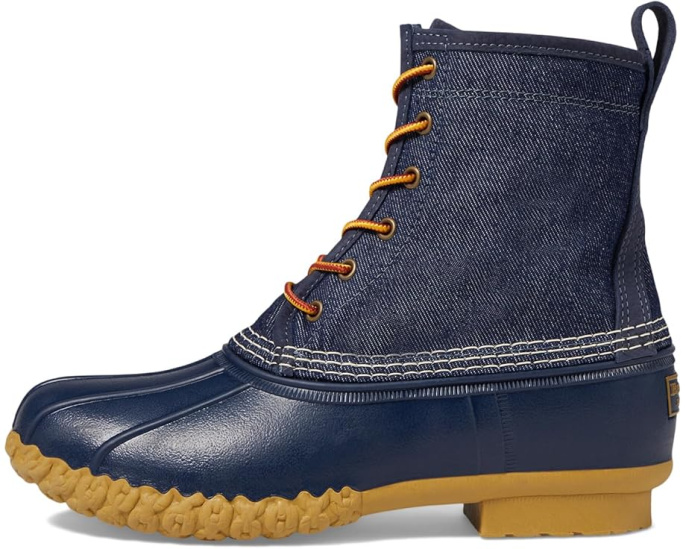 L.L.Bean Ботинки Bean Boot 8 дюймов из денима с фланелевой подкладкой