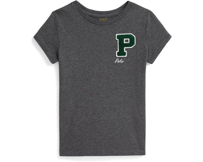 Детская футболка Polo Ralph Lauren Kids из хлопкового джерси с нашивкой Letterman
