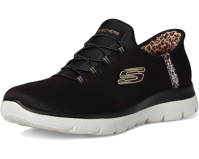 Skechers Summits Leopard Chic Hands Free Slip-INS с леопардовым принтом