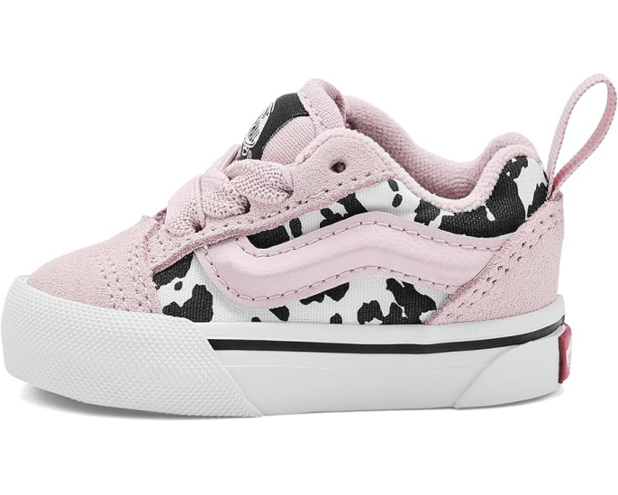 Детские кеды Vans Knu Skool Elastic Lace с коровьим принтом