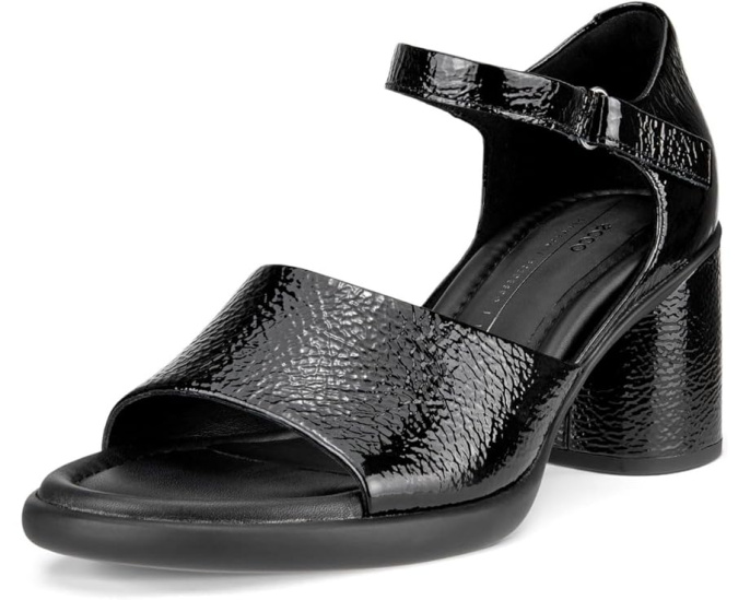 Туфли ECCO Sculpted 55 Luxe Ankle Strap с платформой и лодыжечной лямкой из лакированной кожи