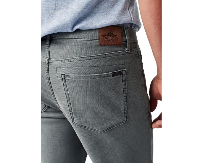 Брюки Faherty Stretch Terry с пятью карманами из мягкого велюра