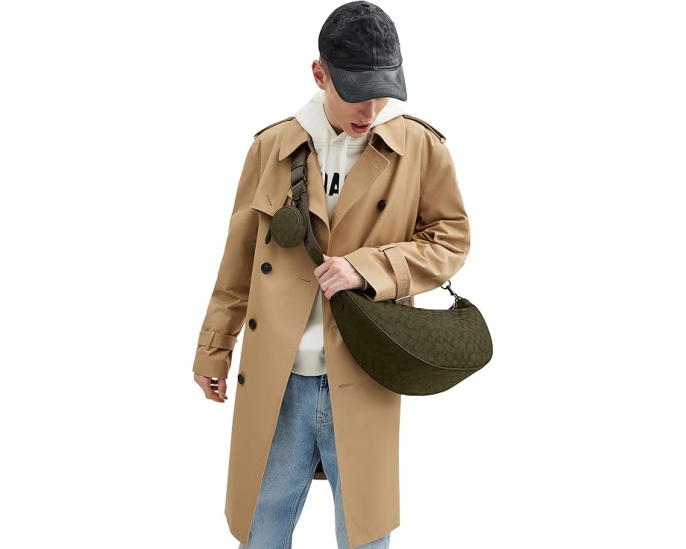Сумка через плечо COACH Hall Soft Sling Bag 45 из сигатурного дакрона