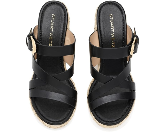 Босоножки Stuart Weitzman Sai Espadrille Wedge на танкетке из джута