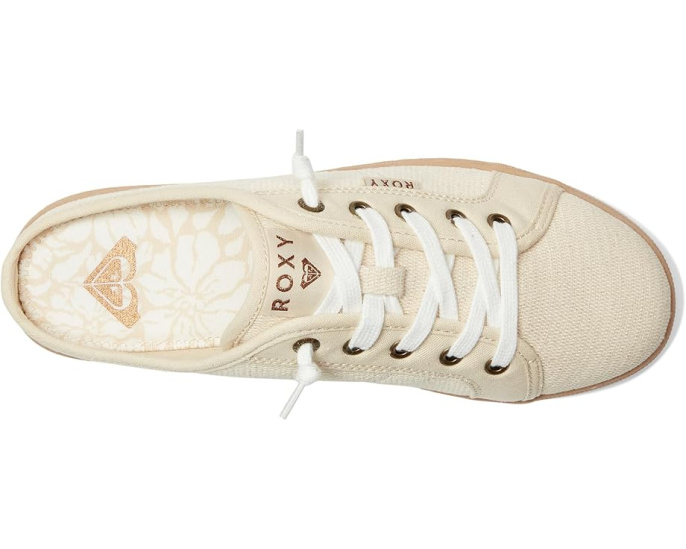 Кроссовки Roxy Sunny Stroll на шнуровке из хлопка
