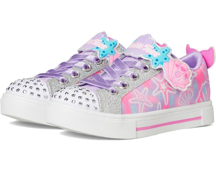 Детские кроссовки Skechers Twinkle Sparks Underwater Magic со светящимся носком