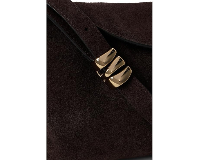 Ведомая сумка Madewell Suede Date Night Party Shoulder из замши с магнитной застежкой