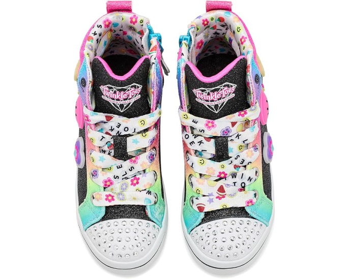 Skechers Twi-lites 2.0 светящиеся кроссовки с блестками Black Multi
