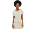 Футболка Rumba Linen Split Neck Tee из льна с вырезом NIC+ZOE