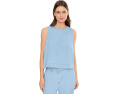 Топ Eileen Fisher из легкого денима с круглым вырезом