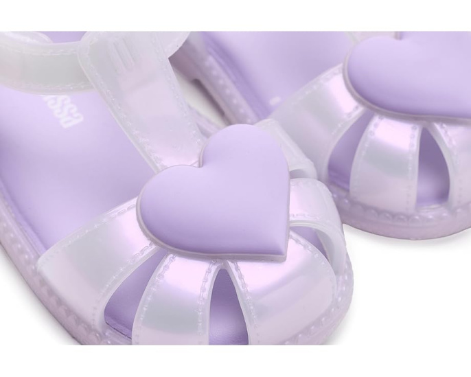 Mini Melissa Сандалии Hip Heart Ballerina для малышей с липучкой и водонепроницаемым ПВХ