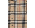 Длинная рубашка Owen Check в клетку Sand от Burberry Kids