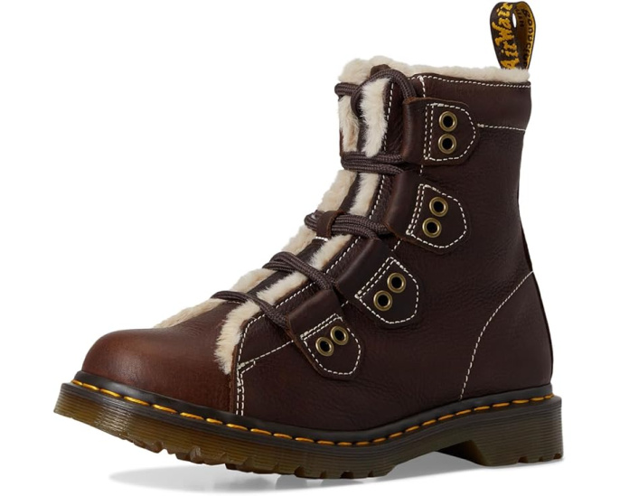 Ботинки Dr. Martens 1460 с меховой подкладкой для холодной погоды