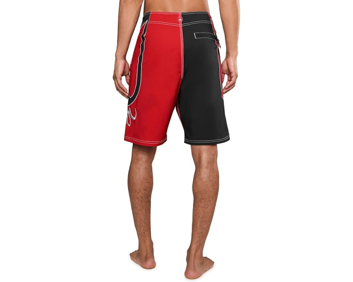 Плавки Quiksilver YG Intercepter 21 с принтом красный и черный
