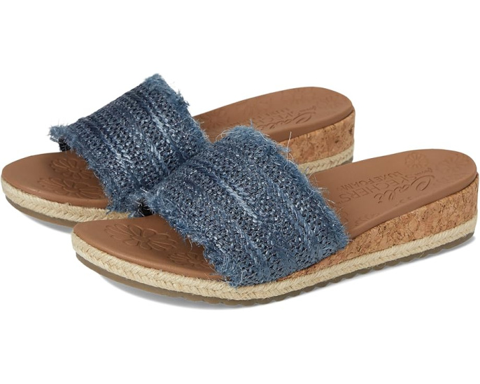 Сандалии Skechers Breezie Radiant Feels на пробковой платформе с ремешком из рафии